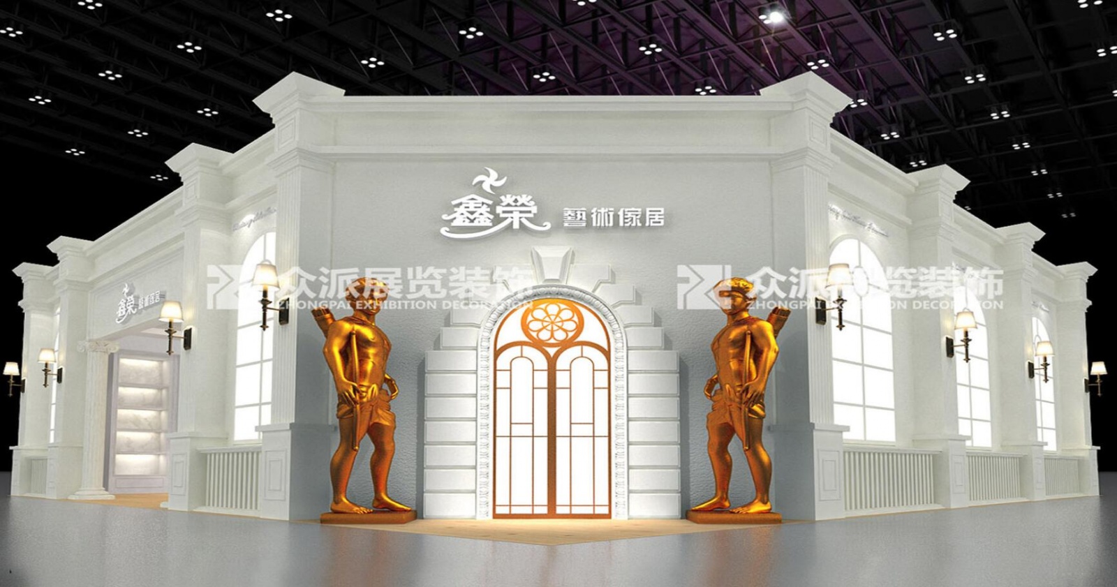 众派展览专业展位设计搭建 欢迎预订  展览会-特装展台制作 展厅展柜 制作搭建​ 时尚大气
