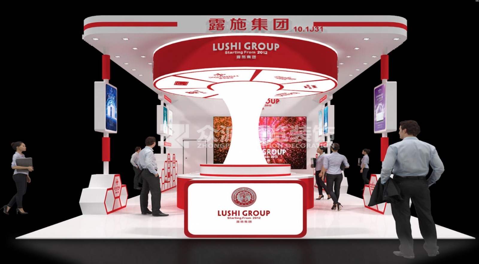 众派展览专业展位设计搭建 欢迎预订  展览会-特装展台制作 展厅展柜 制作搭建​ 时尚大气