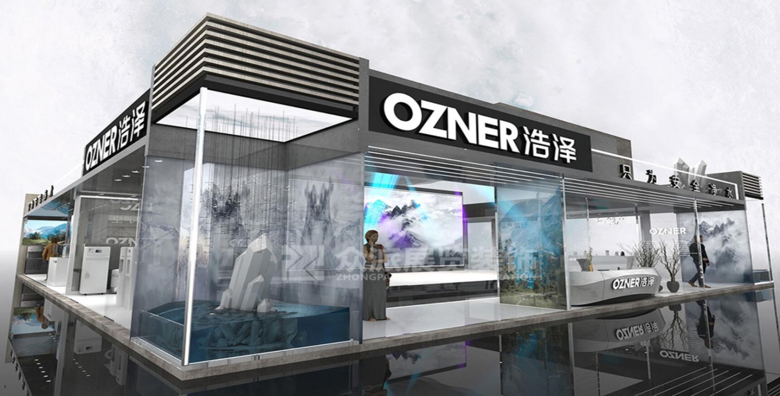 众派展览专业展位设计搭建 欢迎预订  展览会-特装展台制作 展厅展柜 制作搭建​ 时尚大气
